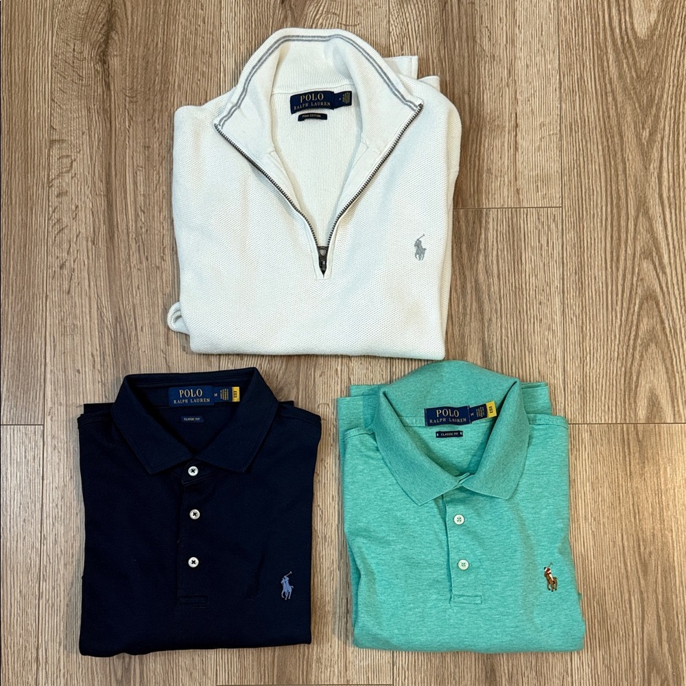 Men’s Ralph Lauren Polo and Pullover Bundle. Like new! Size medium!